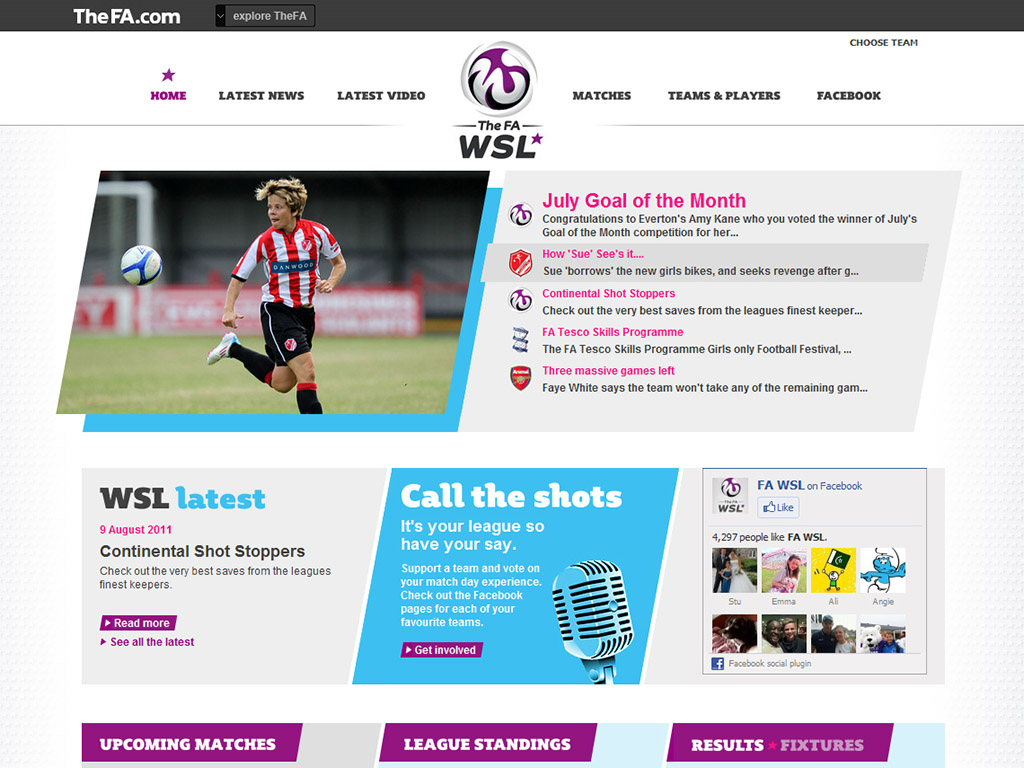 The FA Women Super League website