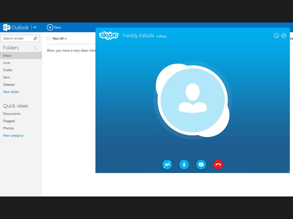 Skype experience at Outlook.com